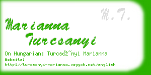 marianna turcsanyi business card